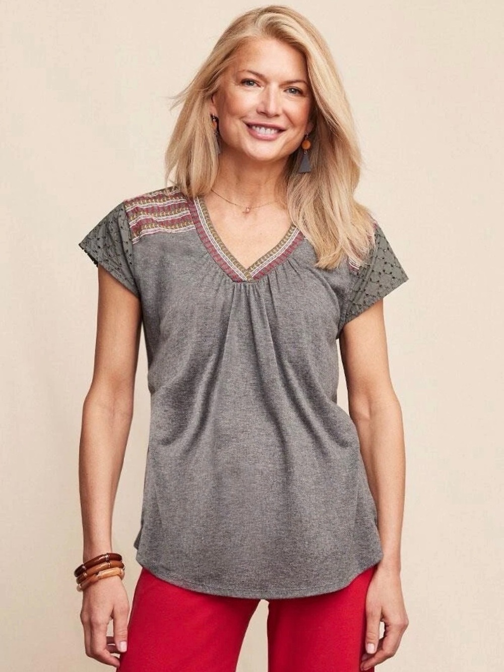 Matilda Jane Heart To Heart Make The Grade Embroidered Tee Eyelet Top